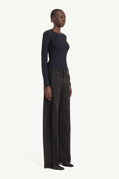 straight-leg jeans