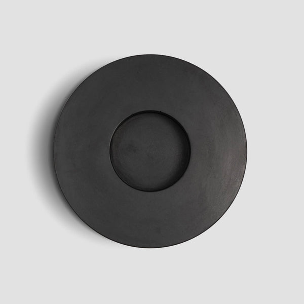 Large Candle and Holder Set - Black