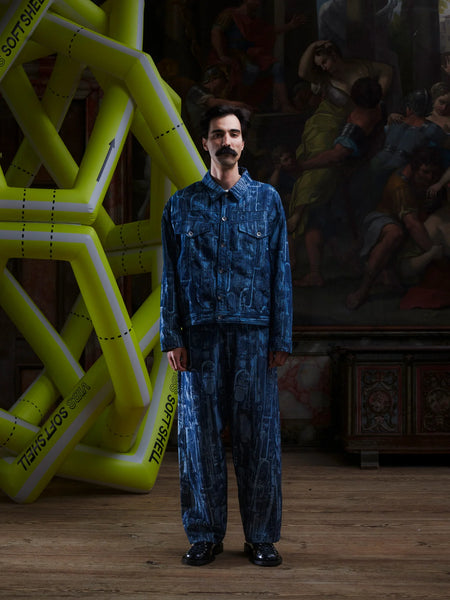 Curved Denim Pants - Instrumentcase Denim