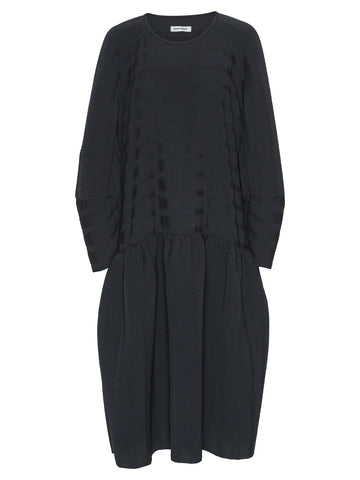 Hilly Plisse Dress - Black