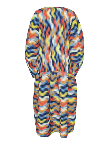 Hilly Plisse Dress - Wavy Cubes