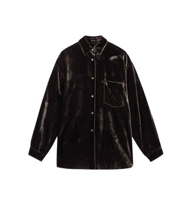 mulberry velvet shirt