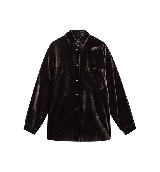 mulberry velvet shirt