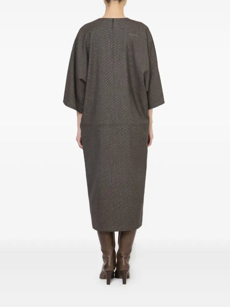textured midi dress