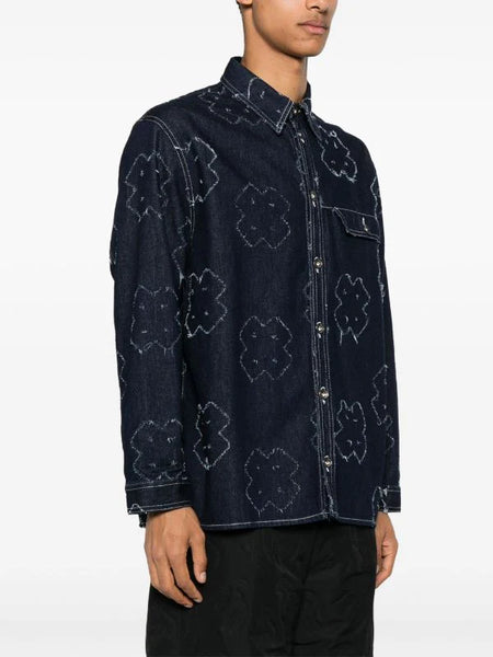 DOW DENIM SHIRT - DARK NEEDLE PUNCH