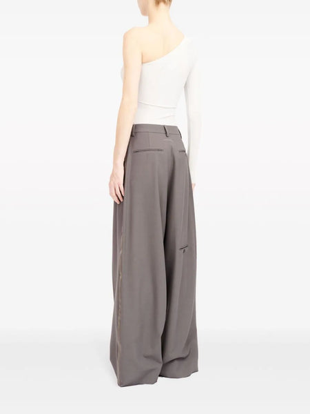 fluid gabardine trousers