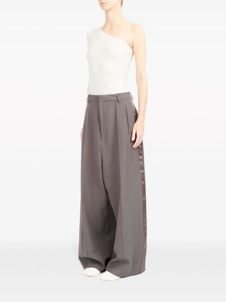 fluid gabardine trousers