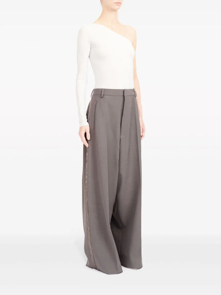 fluid gabardine trousers