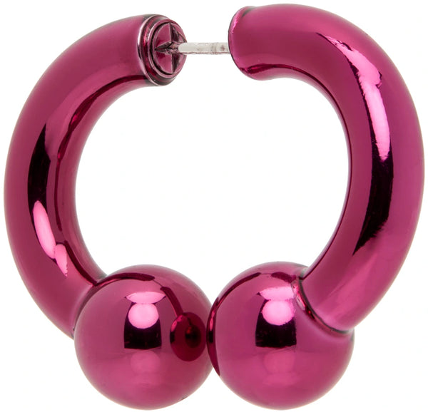 Pink Boule Single Earring