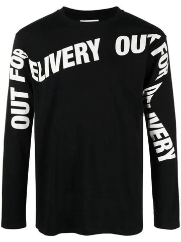 OUT FOR DELIVERY LS TEE - BLACK