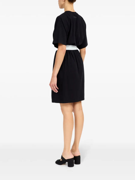 belted cotton T-shirt dress