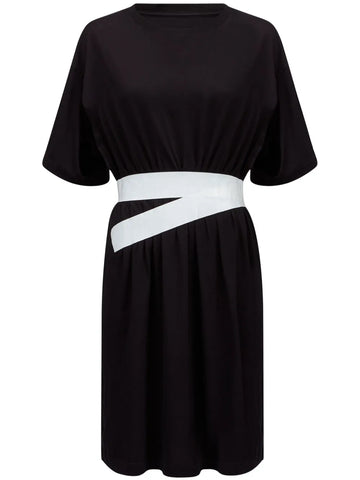 belted cotton T-shirt dress