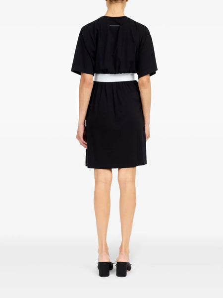 belted cotton T-shirt dress