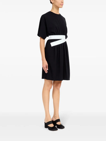 belted cotton T-shirt dress