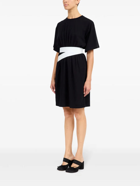 belted cotton T-shirt dress