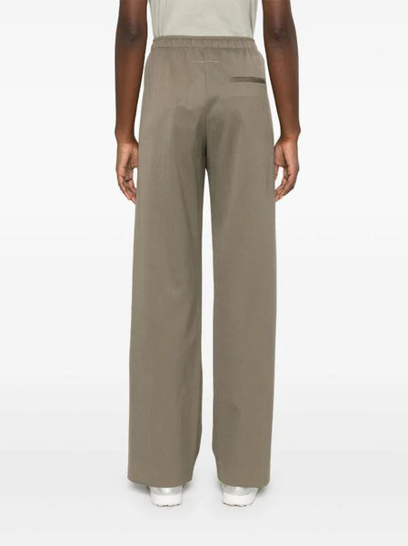 drawstring straight-leg trousers