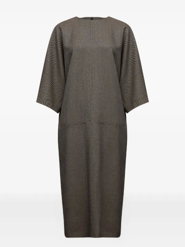 textured midi dress