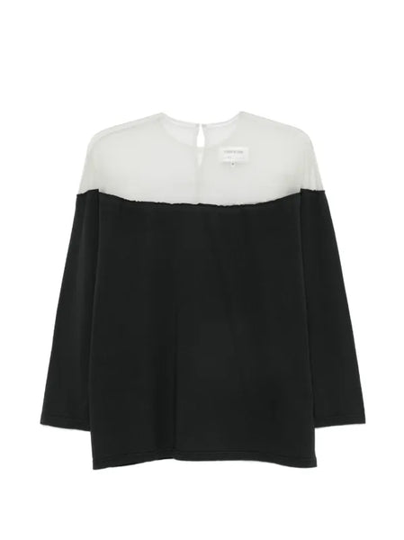sheer-panel T-shirt