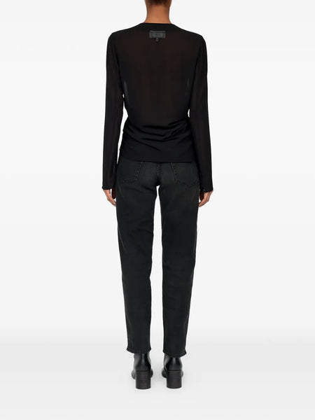 chiffon V-neck top