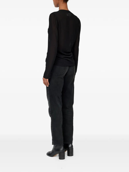 chiffon V-neck top