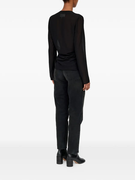 chiffon V-neck top