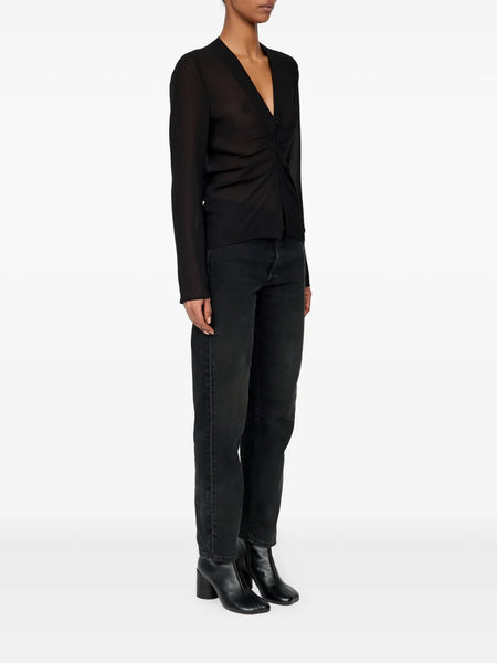 chiffon V-neck top