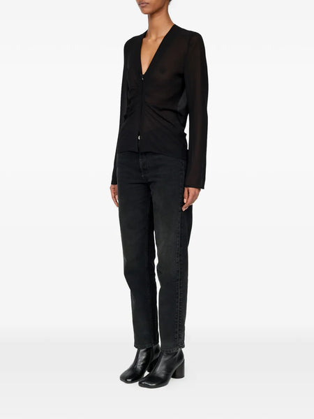 chiffon V-neck top