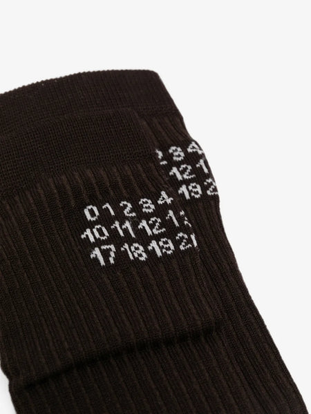 logo ribbed socks
