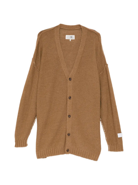 V-neck button-up cardigan