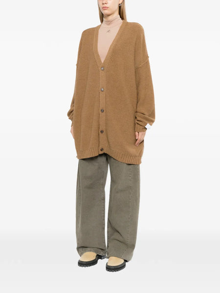 V-neck button-up cardigan