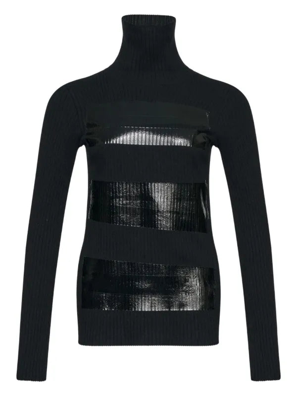 ribbed turtleneck sweater