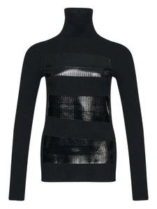 ribbed turtleneck sweater