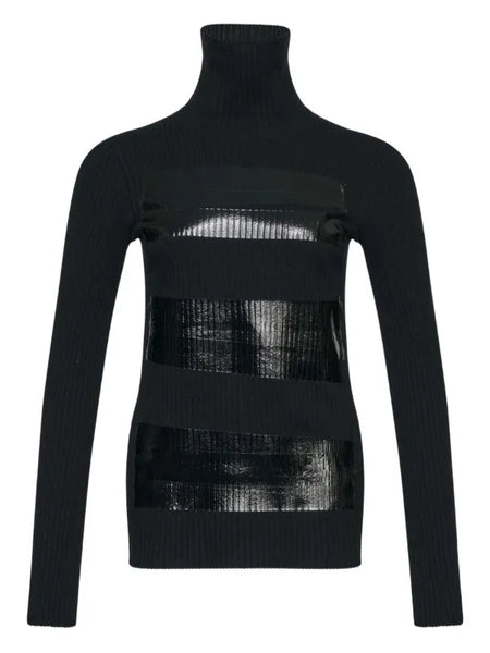 ribbed turtleneck sweater