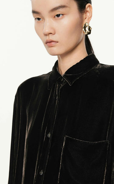 mulberry velvet shirt