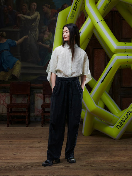 Drawstring Pants - Black Cupro