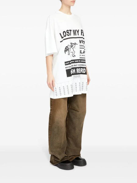 graphic-print oversized T-shirt