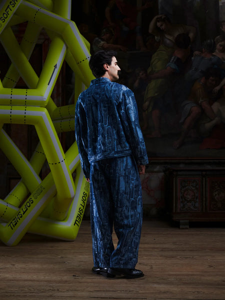 Curved Denim Pants - Instrumentcase Denim