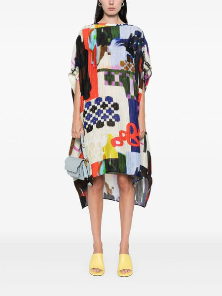 RENEW SILK DRESS - PLAYGROUND COLLAGE