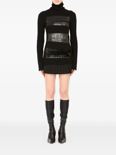 ribbed turtleneck sweater