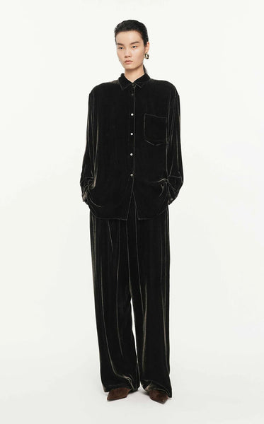 mulberry velvet shirt