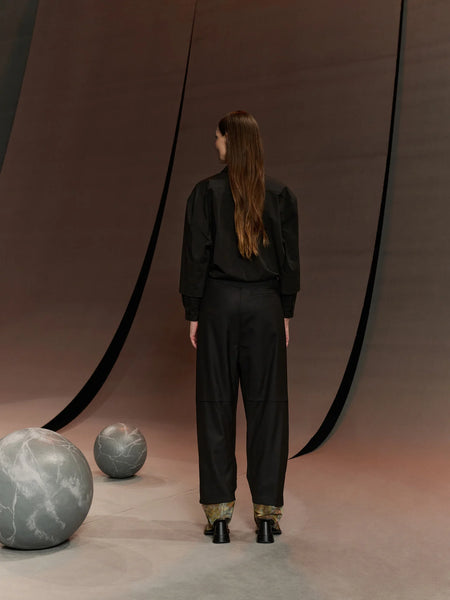 Drawstring Pants - Tropical Black