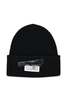 ribbed tape beanie