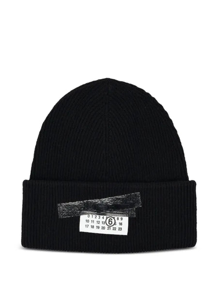 ribbed tape beanie