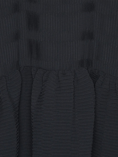 Hilly Plisse Dress - Black