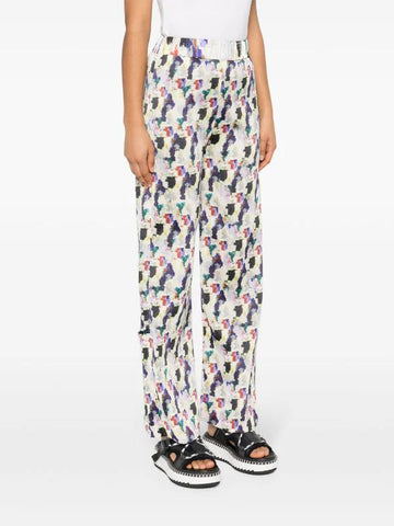 REMEMBER PLISSE PANT - LIGHT FLOWERY CLOUDS