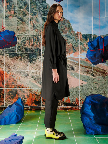 String Dress - Tropical Black