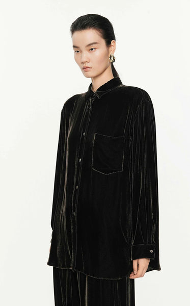mulberry velvet shirt