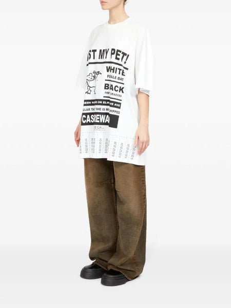 graphic-print oversized T-shirt