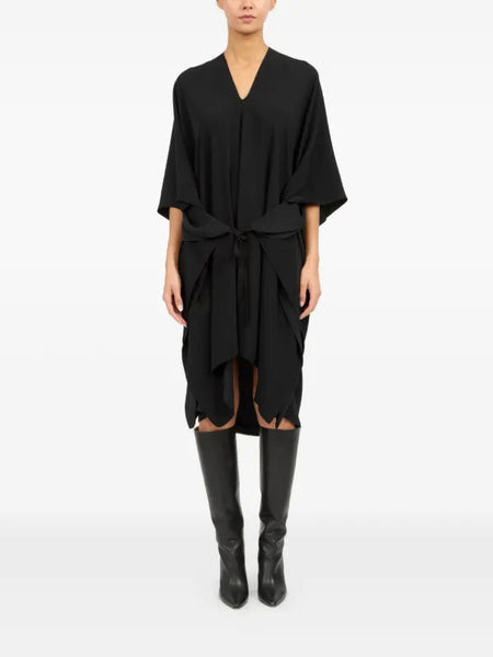 V-neck midi dress