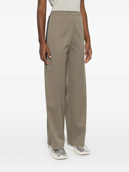 drawstring straight-leg trousers